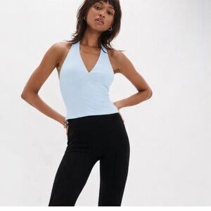Free People Intimately  pretty light blue Halter Top nwt sz S (not white)